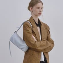 韓國製 MUR Bento bag 手袋/單肩包/上肩袋/手提袋 Suede skyblue