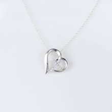 【Angel & Me】愛心 微鑲 十字架 瑞士 鑽石 s925 純銀 項鍊 禮物