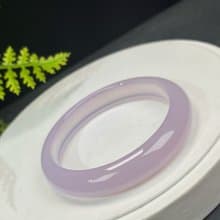 優質 巴西淺紫瑪瑙手鐲 58+MM 冰潤起剛幹凈 凈化心靈 平衡能量