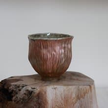 柴燒手捏小茶碗/青瓷握杯/品茗杯/200ml/瀧間拾光