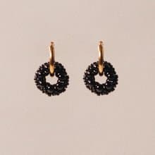 Rolling Earrings 環圈耳飾－曜石黑