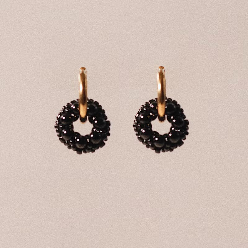 Rolling Earrings 環圈耳飾－曜石黑
