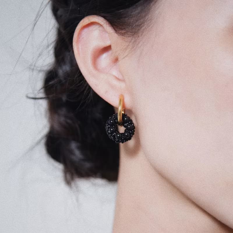 Rolling Earrings 環圈耳飾－曜石黑