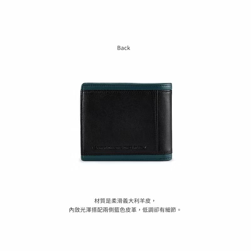 【情人節禮物/24H出貨】真皮短夾 雙鈔4卡 釦式零錢袋-0103-11803