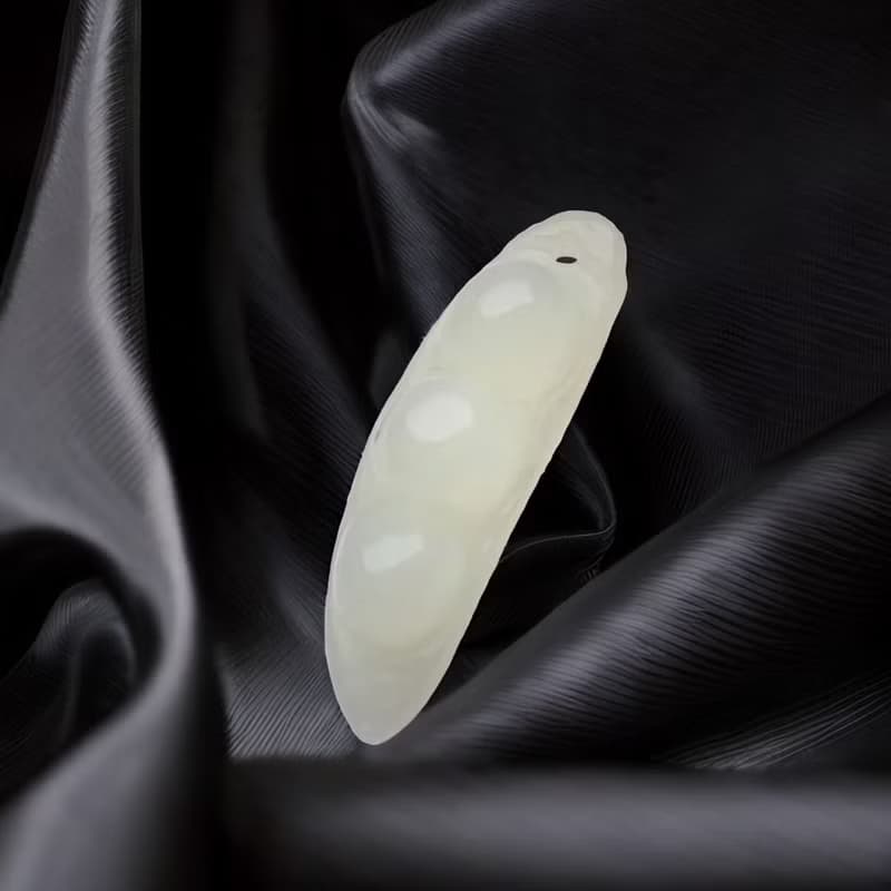 冰種翡翠福豆吊飾 | 天然緬甸玉翡翠A貨 | 送禮