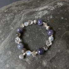 天然石手鍊/菫青石/骨幹月光/閃靈石