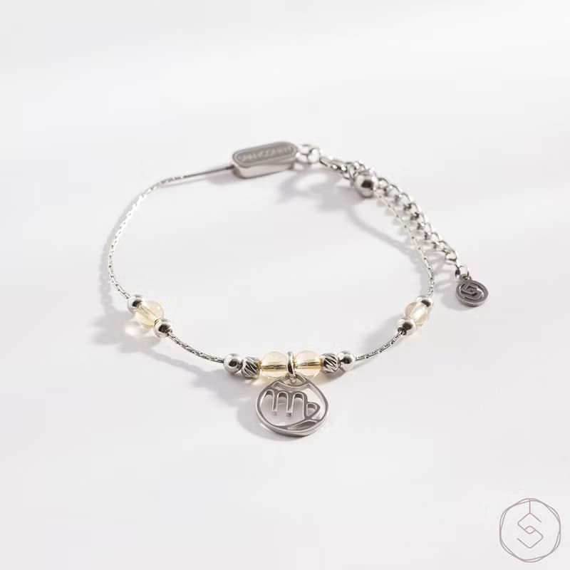 專屬星座 | 海藍寶 草莓晶 黃水晶 | 天然水晶手鍊 (CONNY系列)