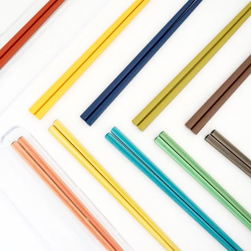 Garden Chopsticks 23cm with Clear Case Natural Wood Cutlery Gift Present Japan