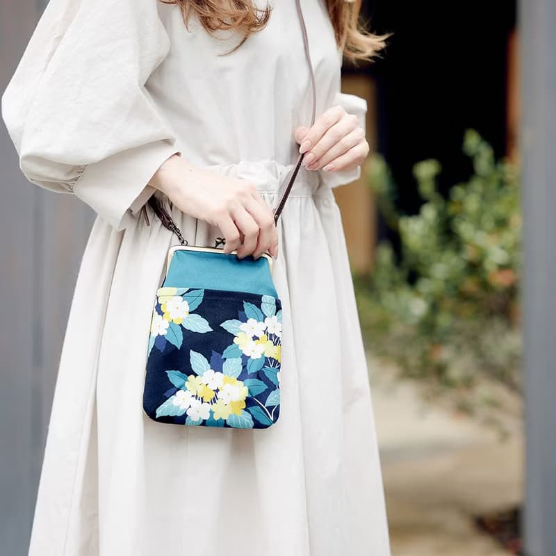 縦型ポシェットがま口 すずはな 【 日本製 】