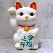 【櫻福綻放】日本清水燒招財貓 | 花結晶 桃櫻 幸福上升