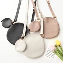 福袋 丸型ポシェット ミニマルポーチ セット 【 シュリンクレザー 】 ショルダーバッグ スマホポーチ ミニポーチ 本革 母の日 HS61K