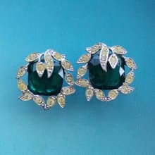 Vintage Jewelry  西洋古董飾品 SARAH COV Holiday lce 夾式耳環