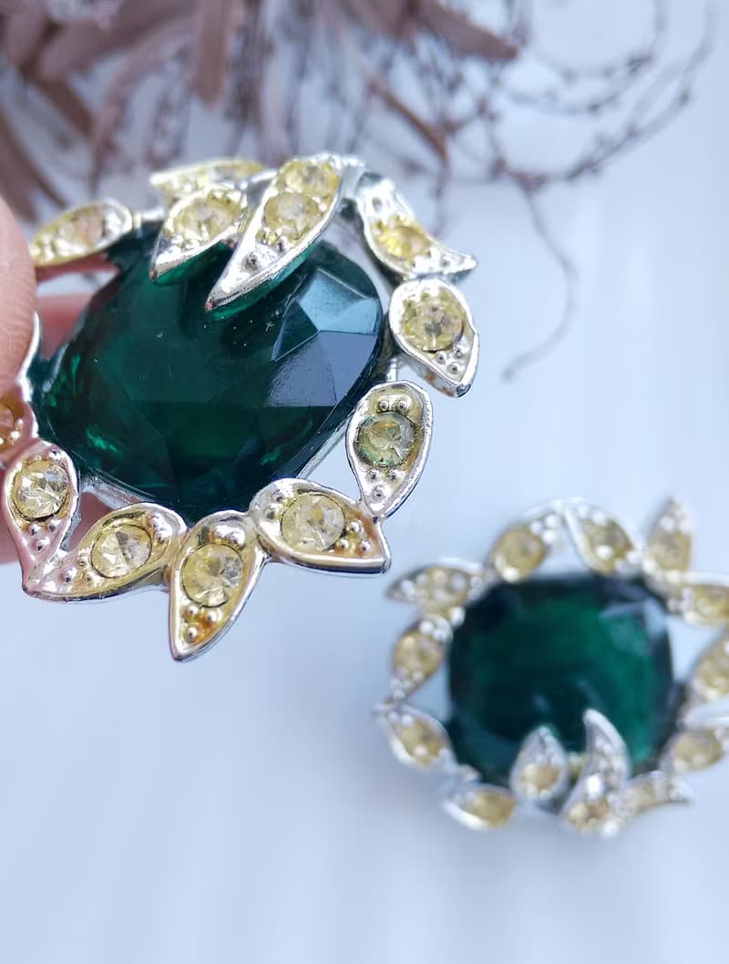 Vintage Jewelry  西洋古董飾品 SARAH COV Holiday lce 夾式耳環