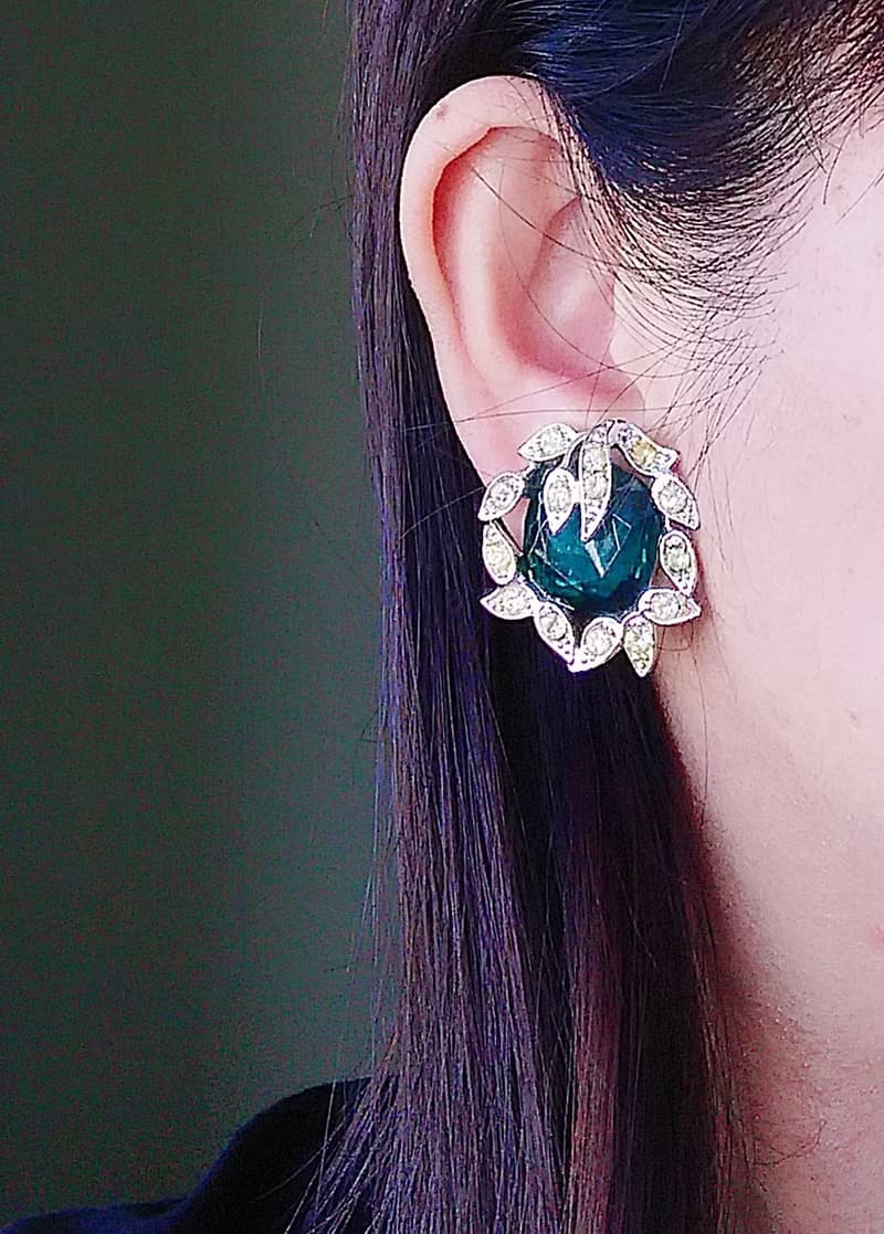 Vintage Jewelry  西洋古董飾品 SARAH COV Holiday lce 夾式耳環