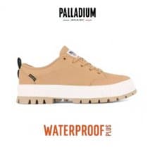 PALLADIUM PALLASHOCK LO WP+厚底巧克力橘標低筒防水鞋 棕 74408