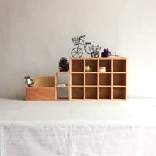 Zakka 12格 原木收納架/展示架-美國橡木 新居