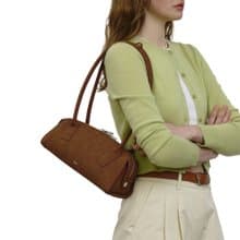 韓國製 MUR Flow 手袋/單肩包/手提袋 (Suede Brown)