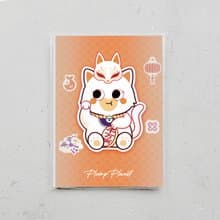 復古招財貓 【POP ART插畫名信片 】