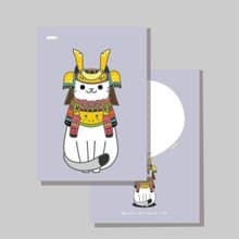 原創明信片/招財貓_結武士/原創插畫/貓咪/文創卡片