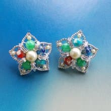 Vintage Jewelry  西洋古董飾品 SARAH COV   Fantasy  夾式耳環