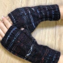 ChiChi手作-低調海洋-毛線手編織手套