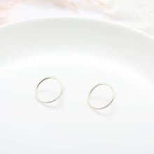 【Angel & Me】極簡 幾何 大圓圈 光圈 s925純銀耳環 耳夾 一對