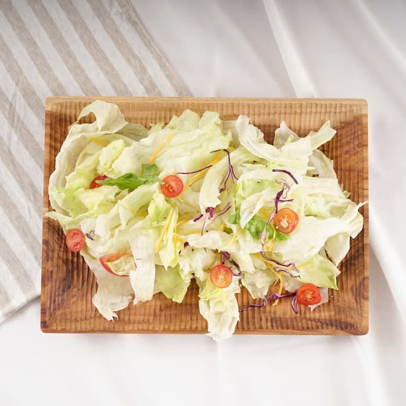 天然柚木厚底方型托盤-條紋款│34CM不上漆原木製 露營野餐