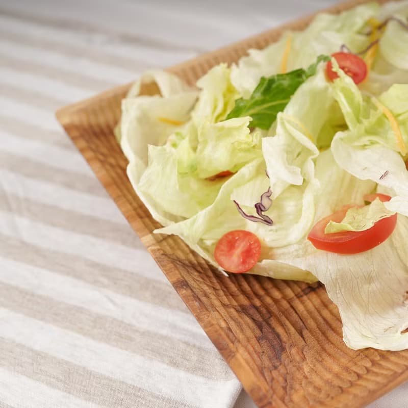 天然柚木厚底方型托盤-條紋款│34CM不上漆原木製 露營野餐