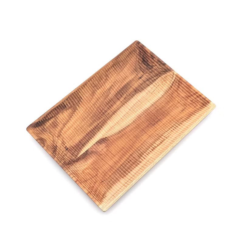 天然柚木厚底方型托盤-條紋款│34CM不上漆原木製 露營野餐