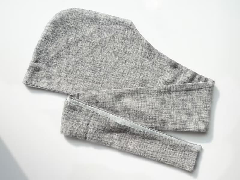 Mist 系列 - 銀慕 * 灰色 十字紋 混織毛料 棉料 圍巾 連帽圍巾