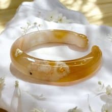 櫻花瑪瑙手鐲瑪瑙手鐲 貓鐲 貓爪鐲金貓橘貓招財貓鐲胖橘53圈口