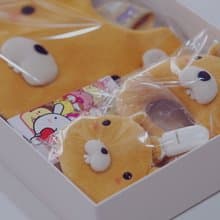 Bucute馬林鼠寶寶的彌月禮盒組/口水巾/護身符/手搖鈴/彌月