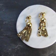 Vintage Tassel Gold Drop Earrings