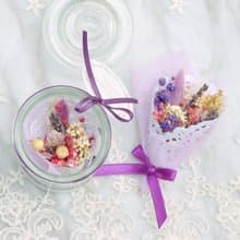 迷你瓶中花束-浪漫紫 婚禮小物 生日禮物 聖誕禮物