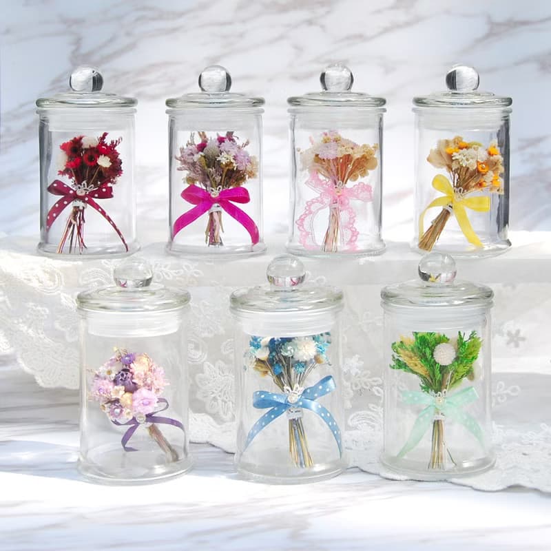 迷你瓶中花束-浪漫紫 婚禮小物 生日禮物 聖誕禮物