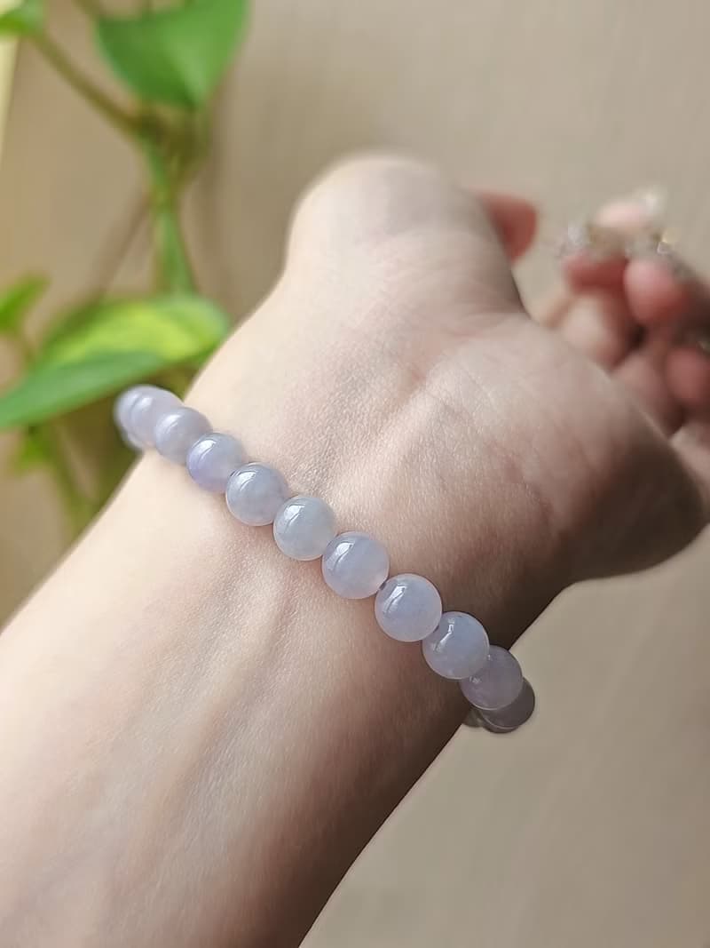 貴氣•招財|莫內花園紫珠+冰粉紫蛋萬用台|緬甸A貨翡翠純銀手串