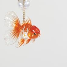 紅白泰獅金魚靈動耳環耳夾 獨立設計 轉運招財創意飾品 交換禮物