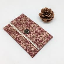 紙編名片夾 紅花紋 台灣製