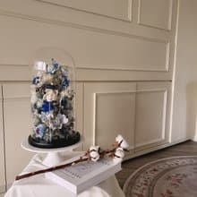 逗留 - 藍色森林永生玻璃盅罩 升遷禮 喬遷禮 開幕禮 佈置擺飾