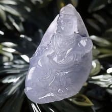 【屬龍蛇本命佛】冰種翡翠精雕普賢菩薩項鍊|天然緬甸A貨|送禮