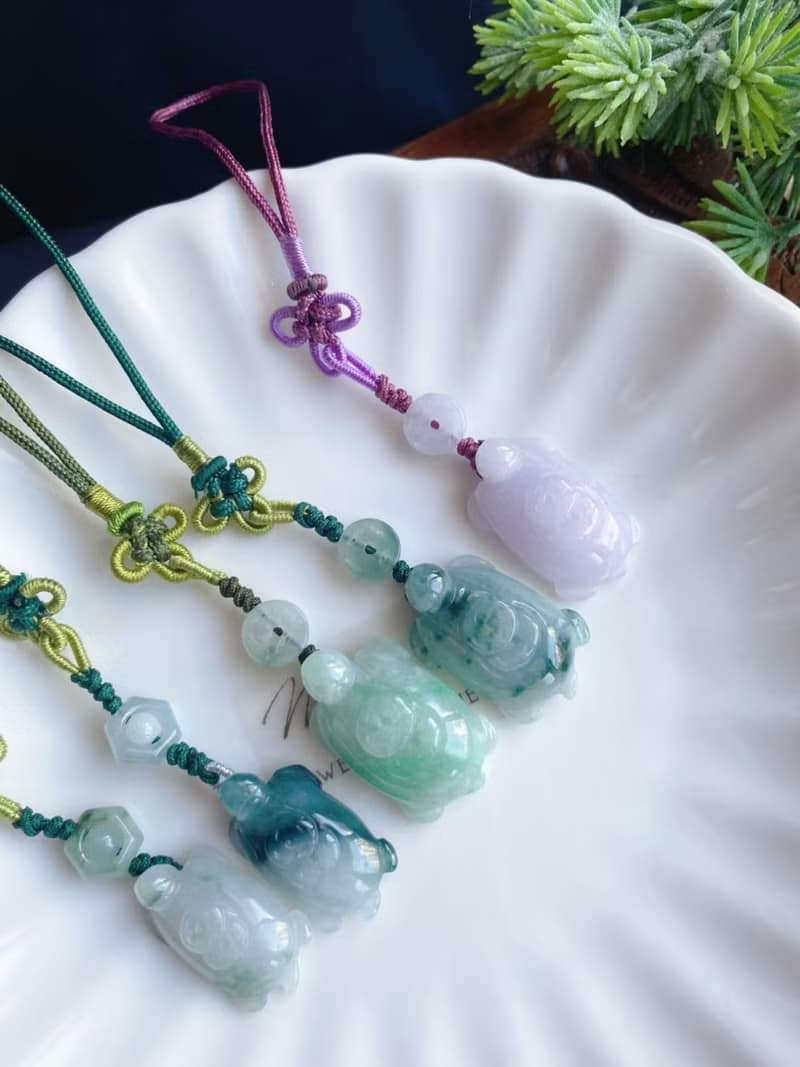 天然緬甸玉翡翠 龜 包掛 禮物 人興財旺祖孫輩輩富貴 吊飾