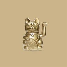 【Diminuto Cielo 招財貓】 Tiny Sky 幸運招財貓 - 啞光金 15CM
