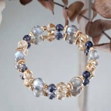 星軌 拉長石堇青石黃水晶鈦晶-智慧冷靜