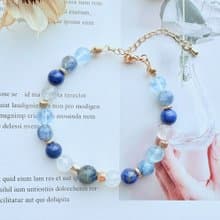 心靈之眼手鍊・彼得石、月光石、青金石、藍晶石、海藍寶