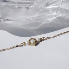 02:19 AM 潤潤 - 黃銅手鍊 / 珍珠手鍊