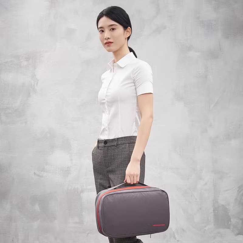 BeeNesting可壓縮防潑水旅行健身收納包15L - 灰红两个装