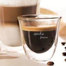 60cc【Espresso杯刻字】義大利Delonghi迪朗奇暖在心雙層玻璃杯