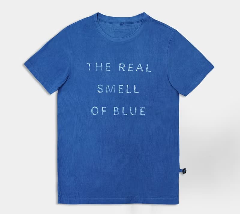 THE.REAL.BLUE 植物藍染 復古indigo 手繪蠟染 圓領短袖 T恤
