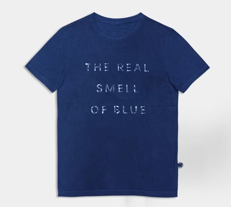 THE.REAL.BLUE 植物藍染 復古indigo 手繪蠟染 圓領短袖 T恤