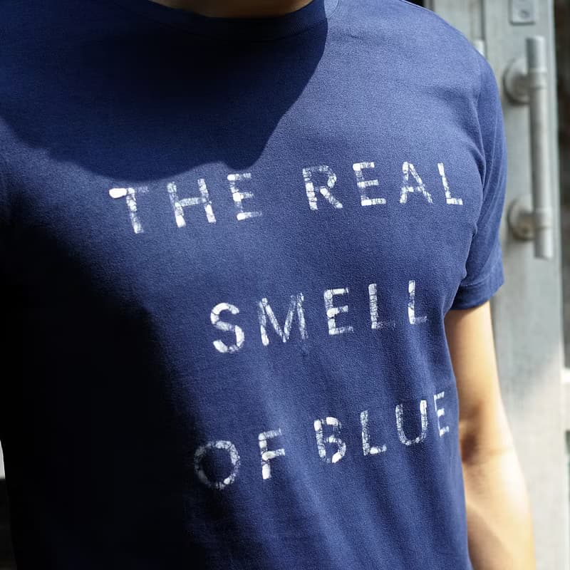 THE.REAL.BLUE 植物藍染 復古indigo 手繪蠟染 圓領短袖 T恤